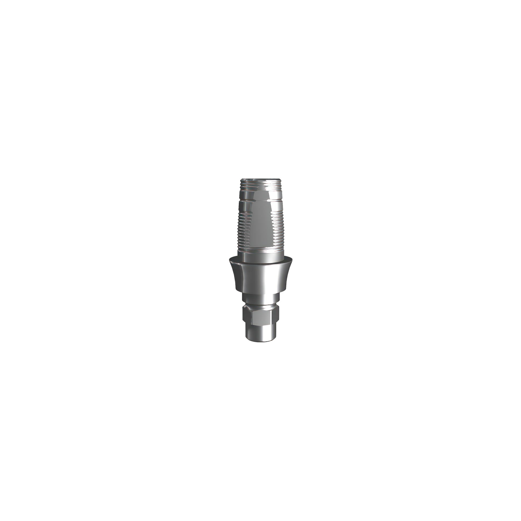 Titanium base, GeoMedi compatible ⌀ 3,4 (H 2,0 mm) for single.