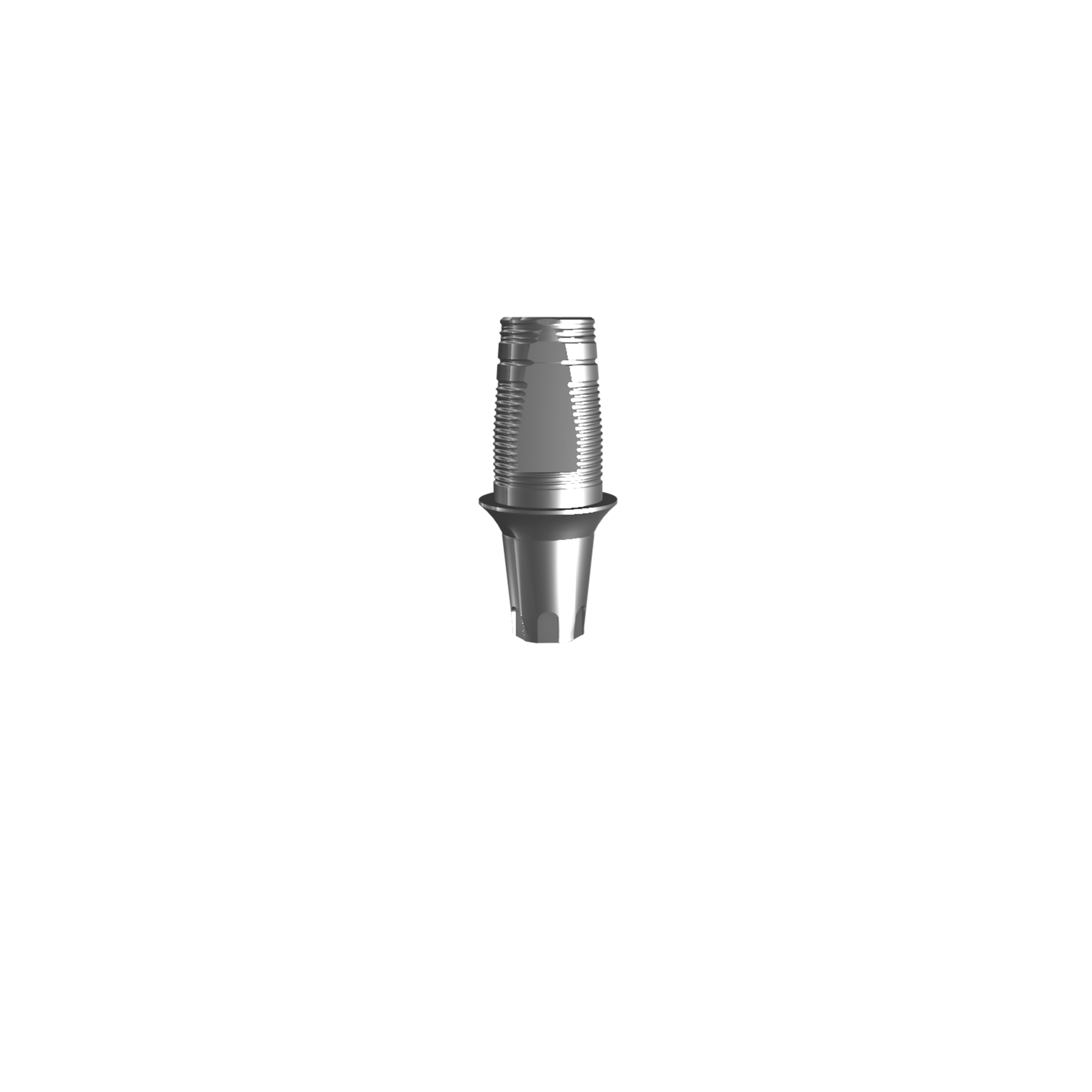 Titanium base, GeoMedi compatible (H 1.3 mm) for single. Complete with 2 screws + screw-extractor.