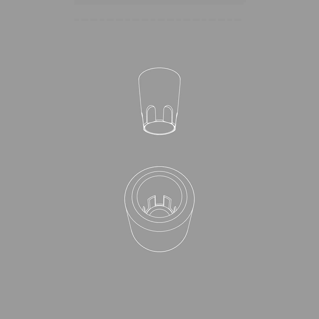 Titanium base, Cerec compatible (H 1.2 mm) for single.