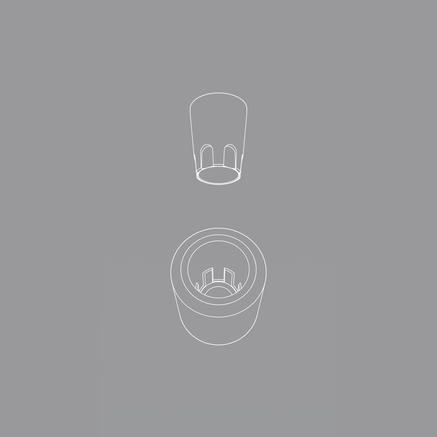 Titanium straight abutment, small (H 4.0 mm) X. Complete with 2 screws + screw-extractor.