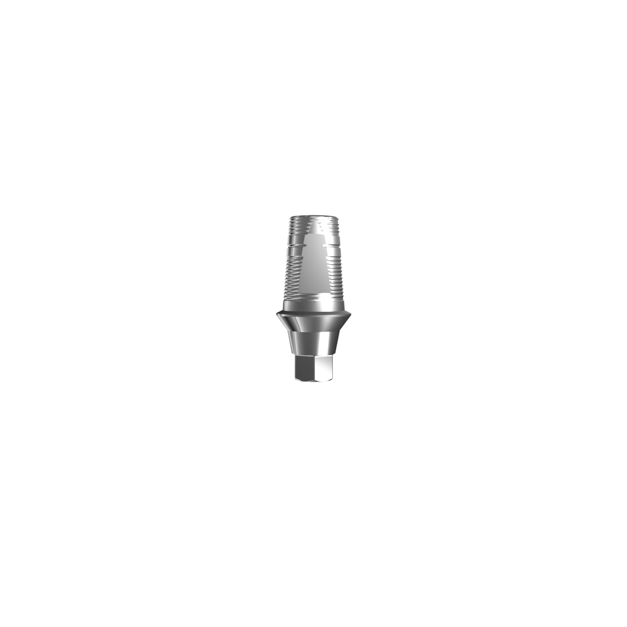 Titanium base, GeoMedi compatible, ⌀ 3,5/4,0 (H 1,3 mm) for single.