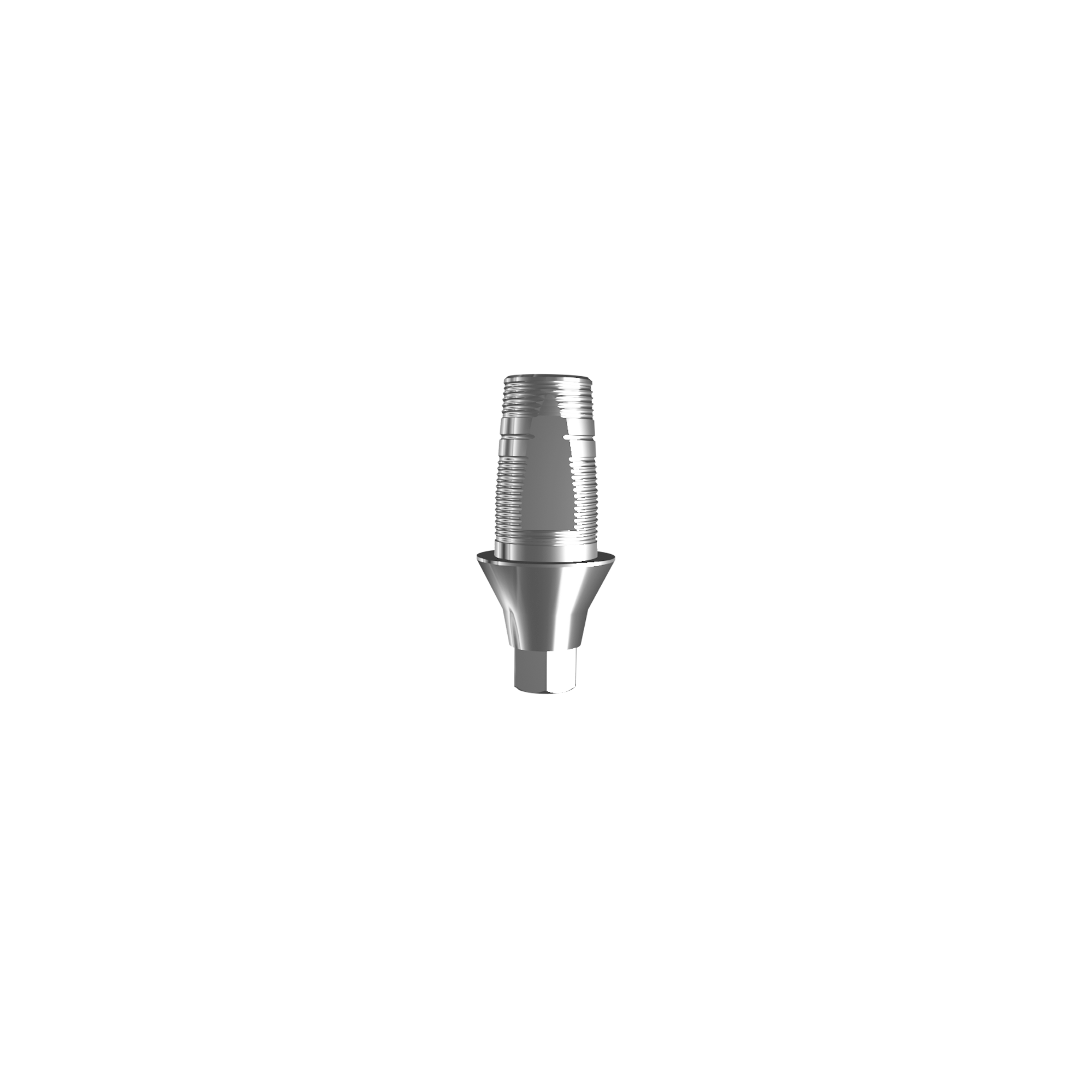 Titanium base, GeoMedi compatible, ⌀ 3,5/4,0 (H 2,0 mm) for single.