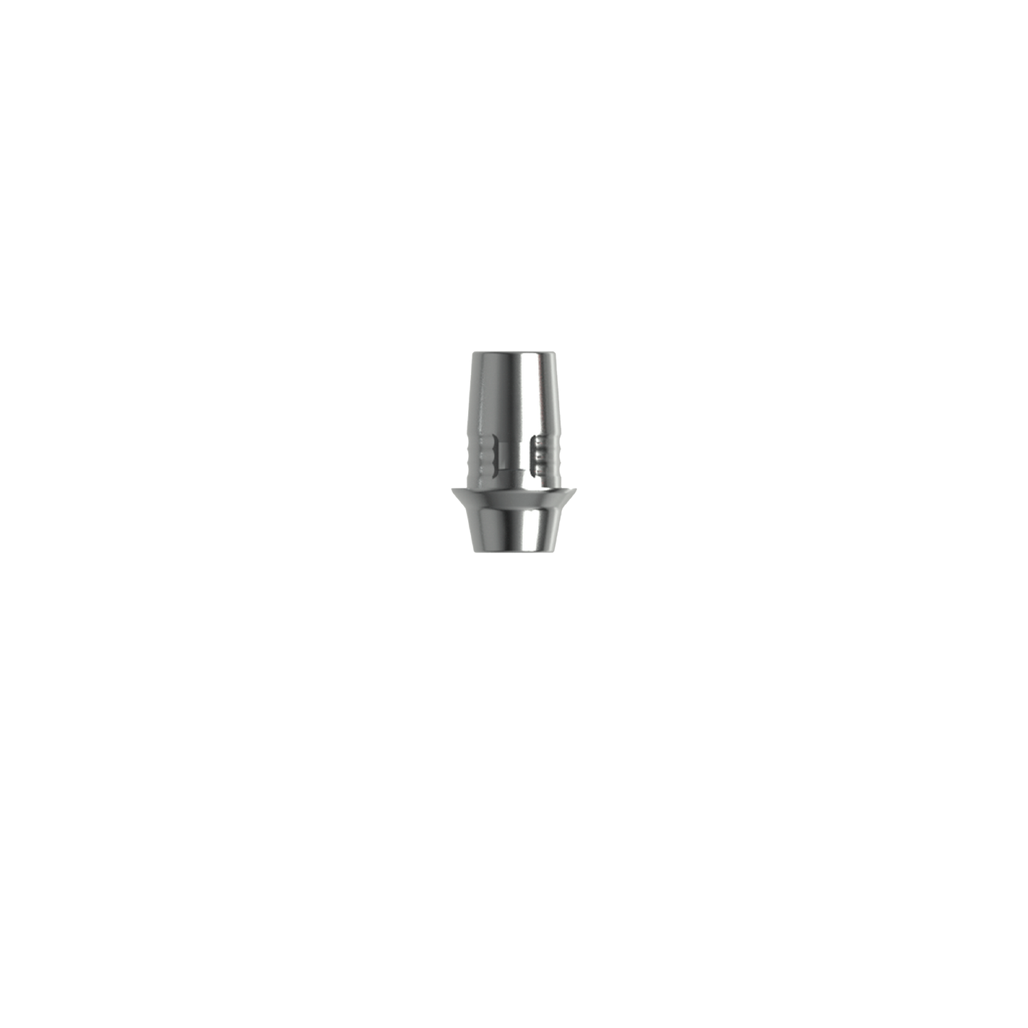 Titanium base, Cerec compatible (H 1.0 mm) for bridge.