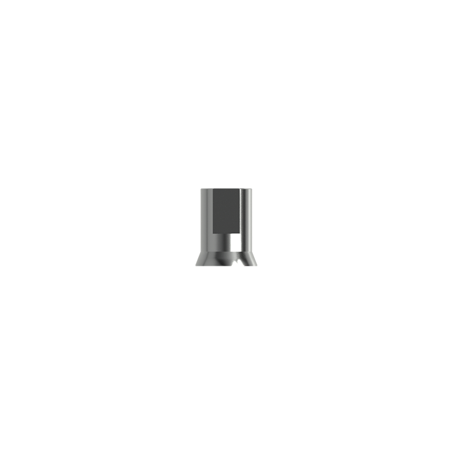 Titanium abutment, cone 43°. Complete with screw.