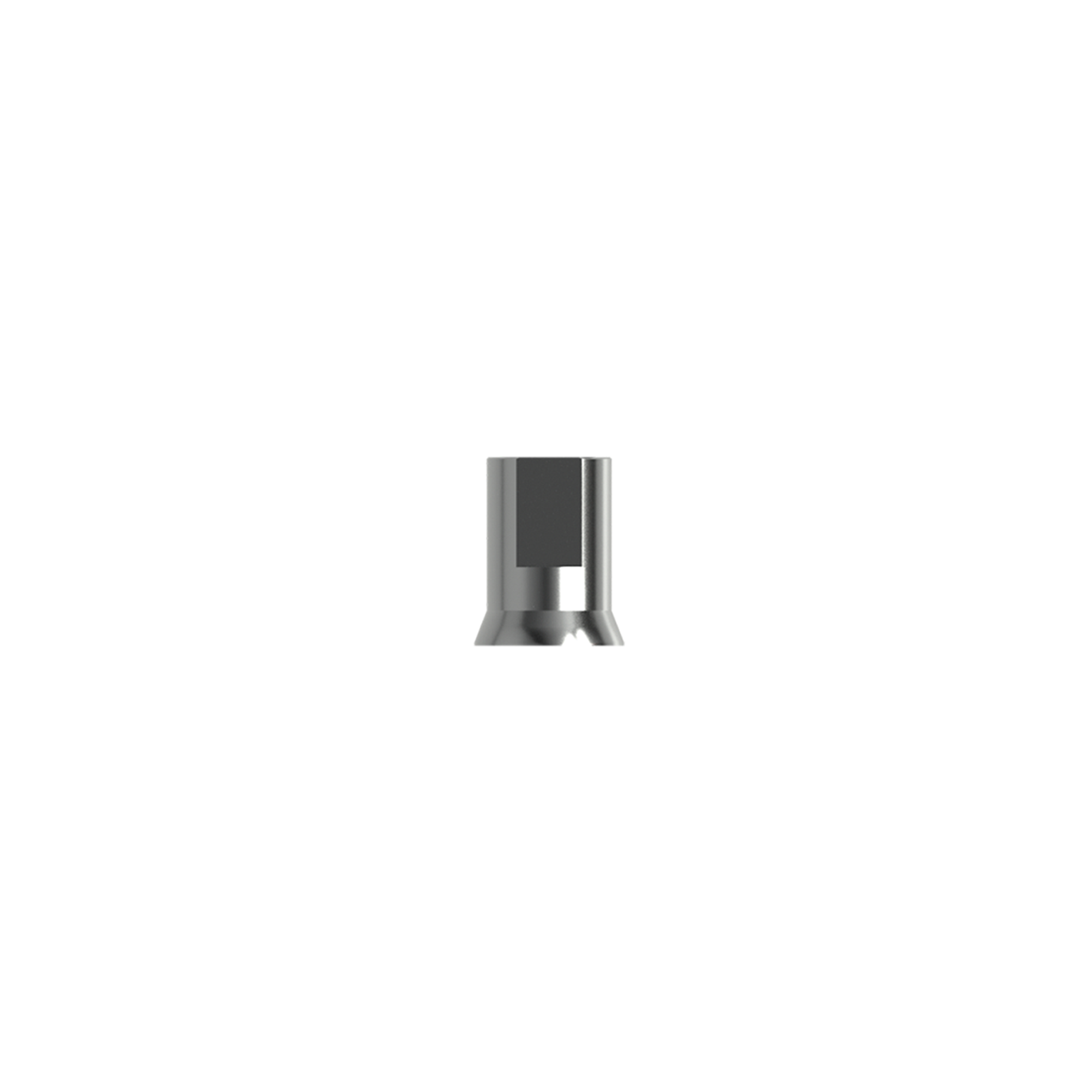 Titanium abutment, cone 43°. Complete with screw.