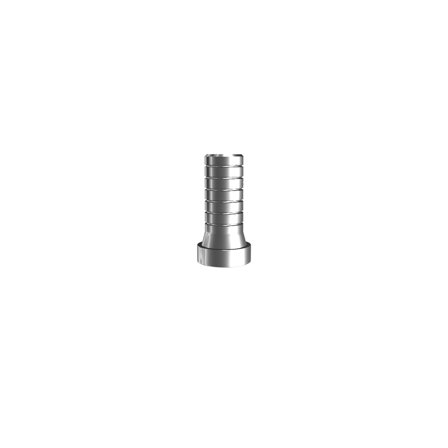 Temporary abutment cone 43° short with ledge. Complete with screw.