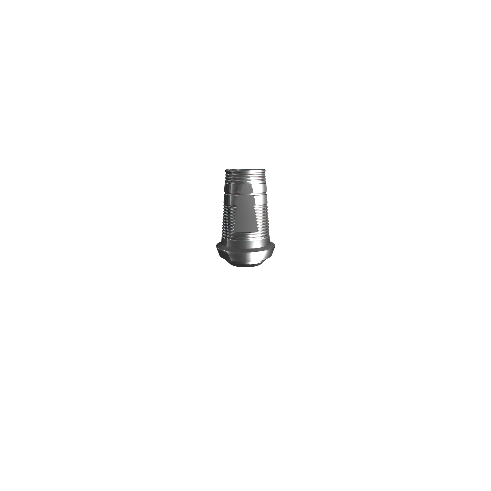 Titanium base, GeoMedi compatible ⌀ 3,8 (H 1,3 mm) for bridge.