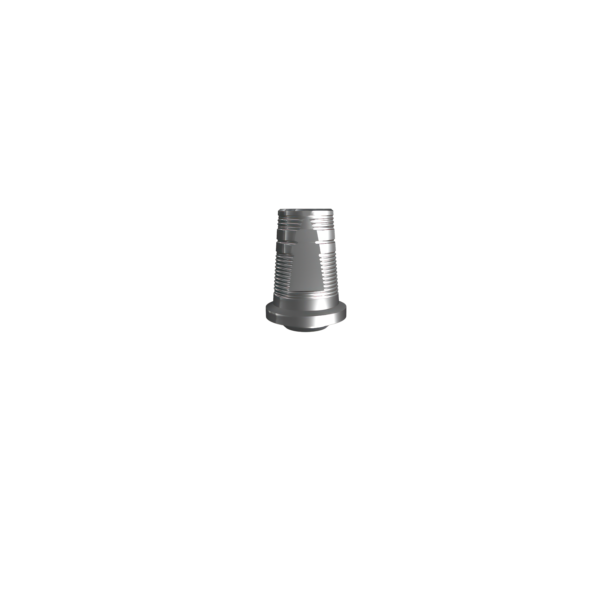 Titanium base, GeoMedi compatible ⌀ 4,5 (H 1,3 mm) for bridge.