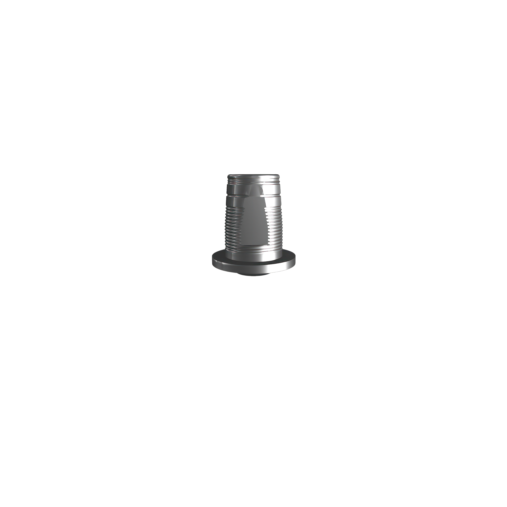 Titanium base, GeoMedi compatible ⌀ 5,5 (H 1,3 mm) for bridge.
