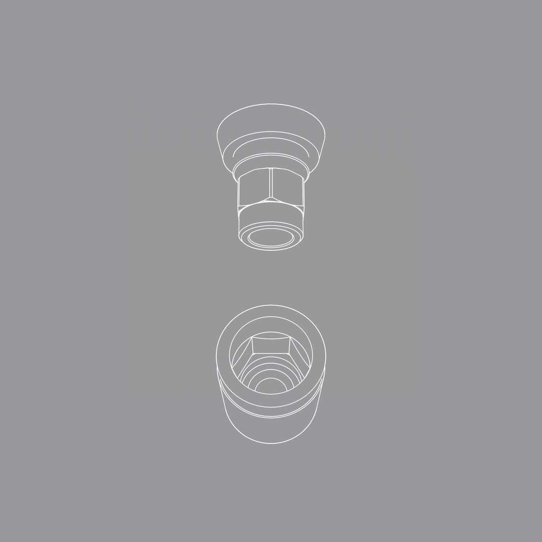 Titanium base, GeoMedi compatible ⌀ 5,5 (H 1,3 mm) for single.
