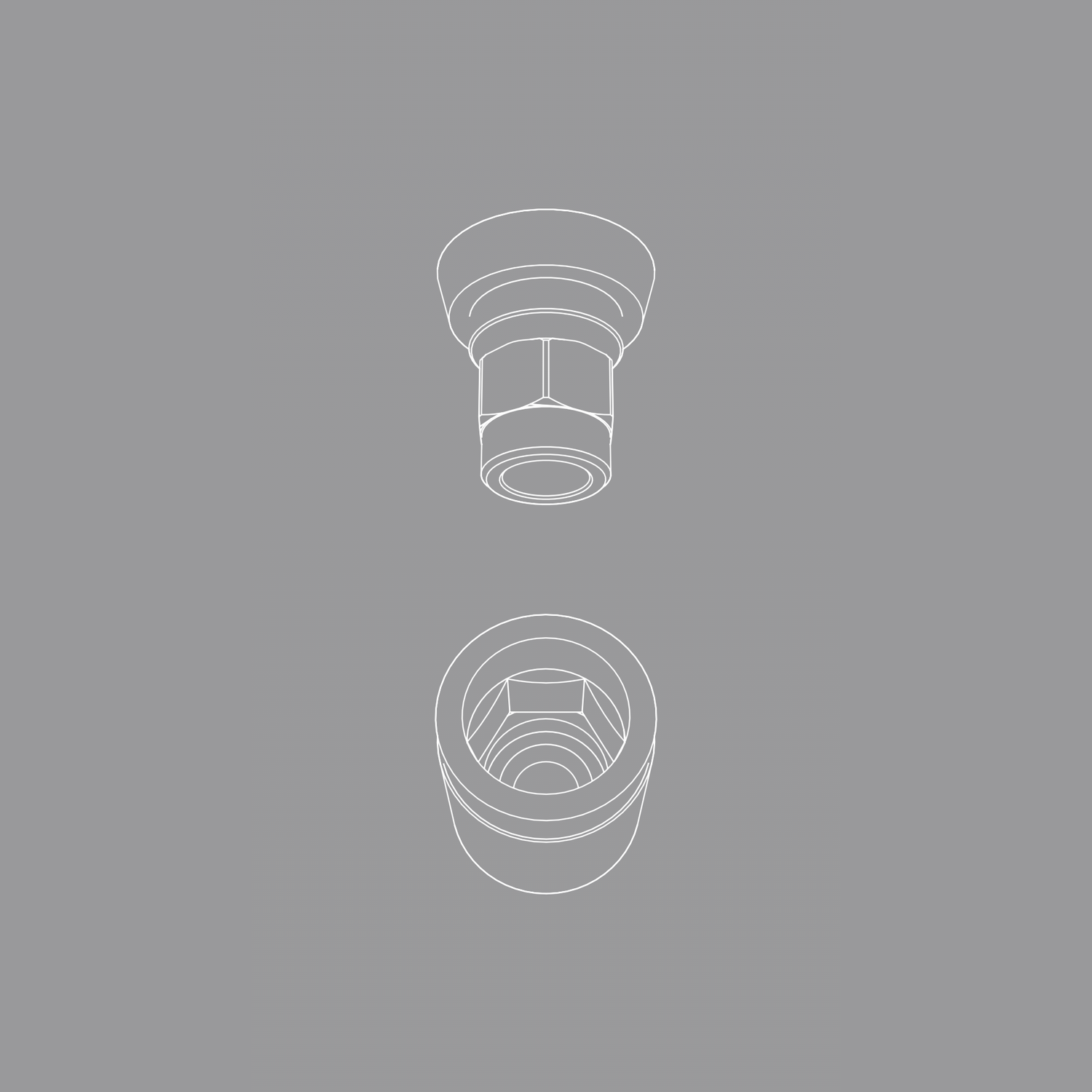 Titanium base, GeoMedi compatible ⌀ 4,5 (H 1,3 mm) for single.